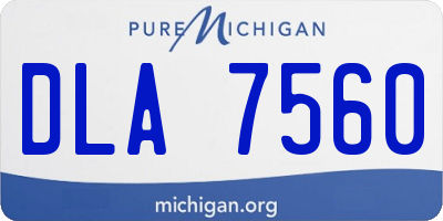 MI license plate DLA7560