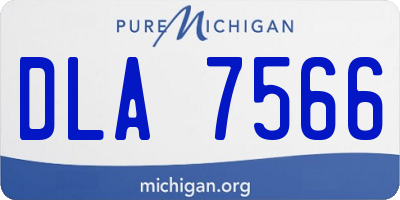MI license plate DLA7566