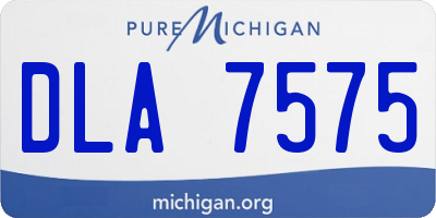 MI license plate DLA7575