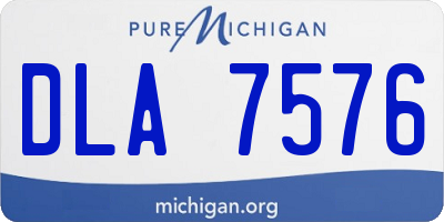 MI license plate DLA7576