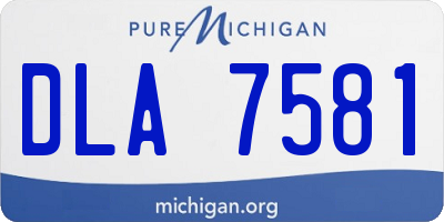 MI license plate DLA7581