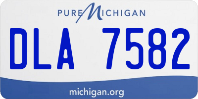 MI license plate DLA7582