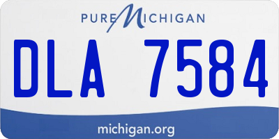 MI license plate DLA7584