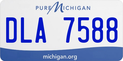 MI license plate DLA7588
