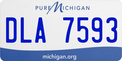 MI license plate DLA7593