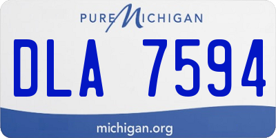MI license plate DLA7594