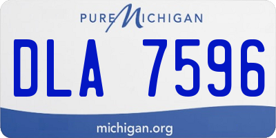 MI license plate DLA7596