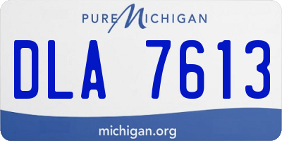 MI license plate DLA7613