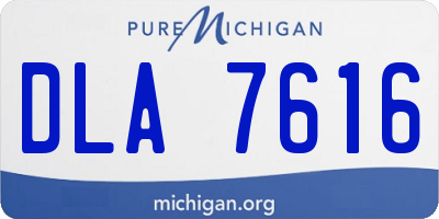 MI license plate DLA7616