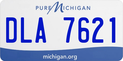 MI license plate DLA7621