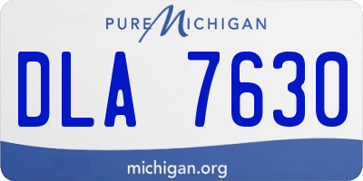 MI license plate DLA7630