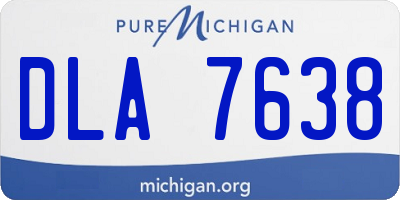 MI license plate DLA7638