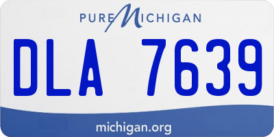 MI license plate DLA7639