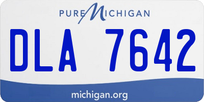 MI license plate DLA7642