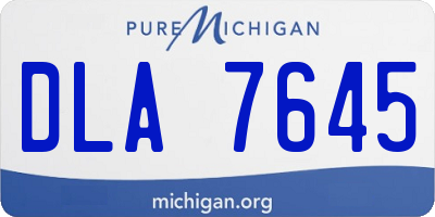 MI license plate DLA7645