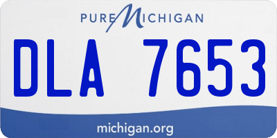 MI license plate DLA7653