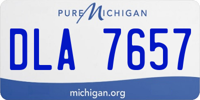 MI license plate DLA7657