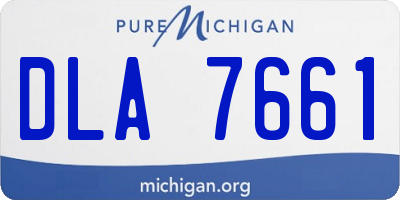MI license plate DLA7661