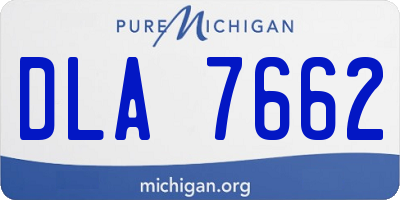 MI license plate DLA7662