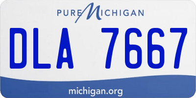 MI license plate DLA7667