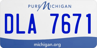 MI license plate DLA7671