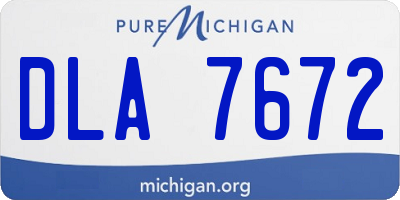 MI license plate DLA7672