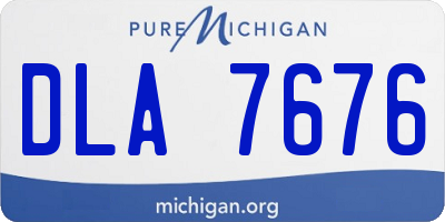 MI license plate DLA7676