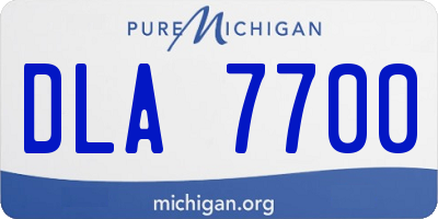 MI license plate DLA7700