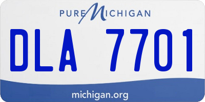 MI license plate DLA7701