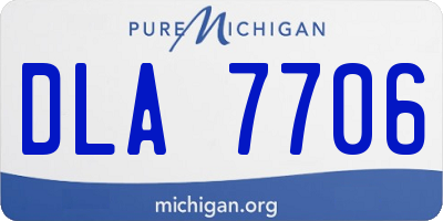 MI license plate DLA7706