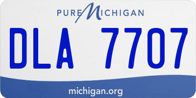 MI license plate DLA7707