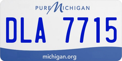 MI license plate DLA7715