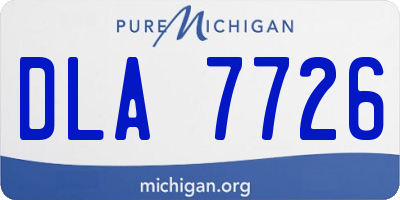 MI license plate DLA7726