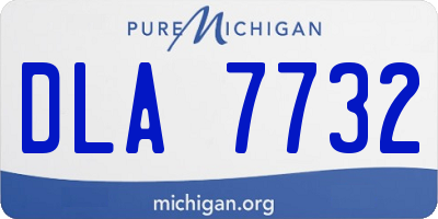 MI license plate DLA7732