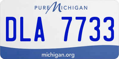 MI license plate DLA7733