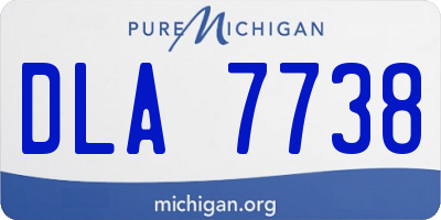 MI license plate DLA7738