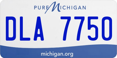 MI license plate DLA7750
