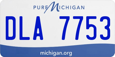 MI license plate DLA7753