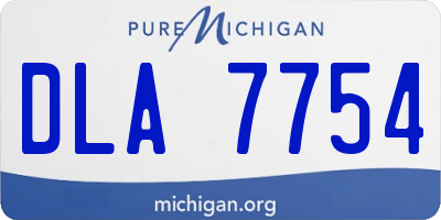 MI license plate DLA7754