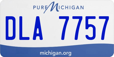 MI license plate DLA7757