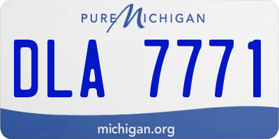 MI license plate DLA7771
