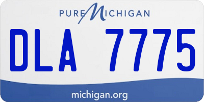 MI license plate DLA7775