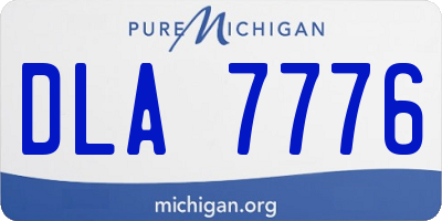 MI license plate DLA7776