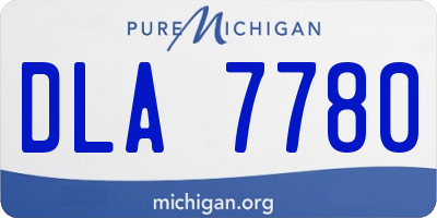 MI license plate DLA7780