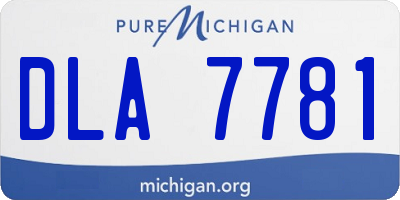 MI license plate DLA7781