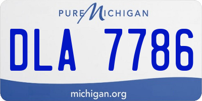 MI license plate DLA7786