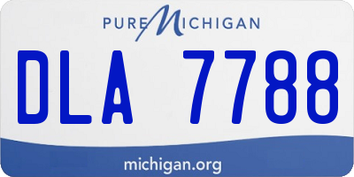 MI license plate DLA7788