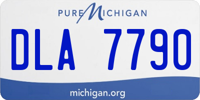 MI license plate DLA7790