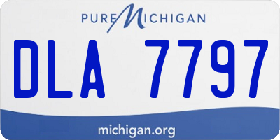 MI license plate DLA7797