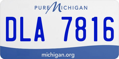 MI license plate DLA7816
